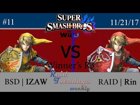 RAID Tuesdays #11 - SSB4 - BSD | IzAw (Link) vs RAID | Rin (Link) - Winner's R3