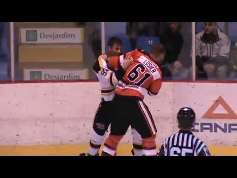 Combat / Fight # 61 Christophe Losier vs # 93 Mario Jr Boilard, LNAH, 18-12-2015