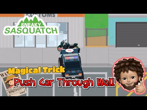 Sneaky Sasquatch - magical trick | bike through wall glitch