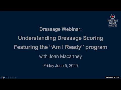 Dressage Webinar: Understanding Dressage Scoring Featuring the "Am I Ready" Program
