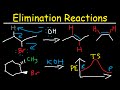 Organic Chemistry Elimination Reactions -  E1, E2, E1CB