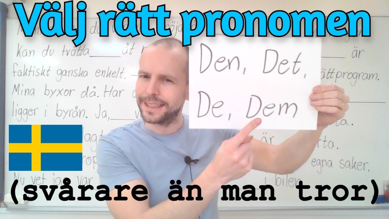 Den, det, de, dem (välj rätt pronomen) SFI