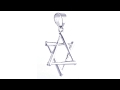 Baseball Bat Star Of David Necklace