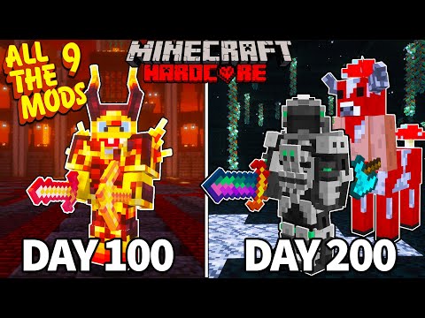 Surviving 200 Days in ALL THE MODS 9: HARDCORE MINECRAFT?! 🤯