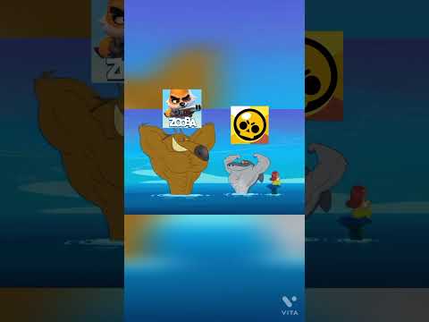 Zooba vs Brawl Stars Funny Video #shorts #funny #animated #brawl stars