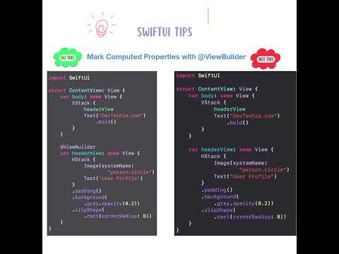 SwiftUI-Mark Computed Properties with ViewBuilder #devtechie #swiftuitutorial #swiftuicodes#swiftui