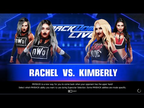 Wwe2k19 Rachel with Sophia Johnson vs Kimberly with Amber lee