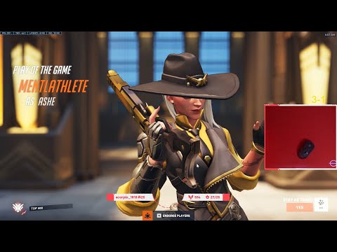 POTG! 20K DMG! GALE INSANE ASHE + SOLDIER 76 OVERWATCH 2 SEASON 3 TOP 500 GAMEPLAY