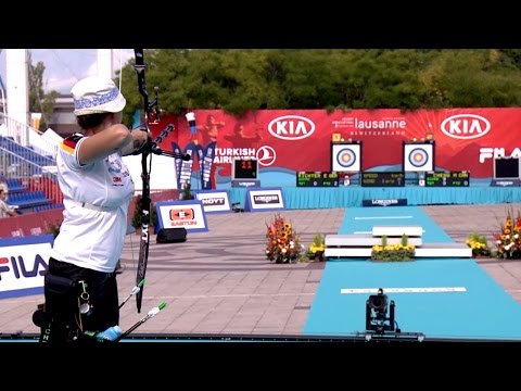 Elena Richter v Cheng Ming — recurve women quarterfinal | Lausanne 2014 Archery World Cup