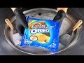 ASMR OREO Ice Cream Rolls Scratching Tapping Chocolate Peanutbutter Pie Cookies No Talking