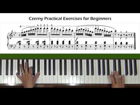 Czerny Practical Exercises for Beginners Op. 599, No. 49 Piano Tutorial