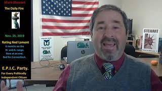 NOV25sfl  Rating Governor Ned Lamont.  By Mark Stewart.