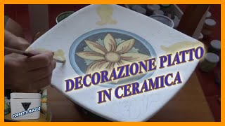 COME FARE UNA DECORAZIONE SU UN PIATTO - ceramica fatta in casa