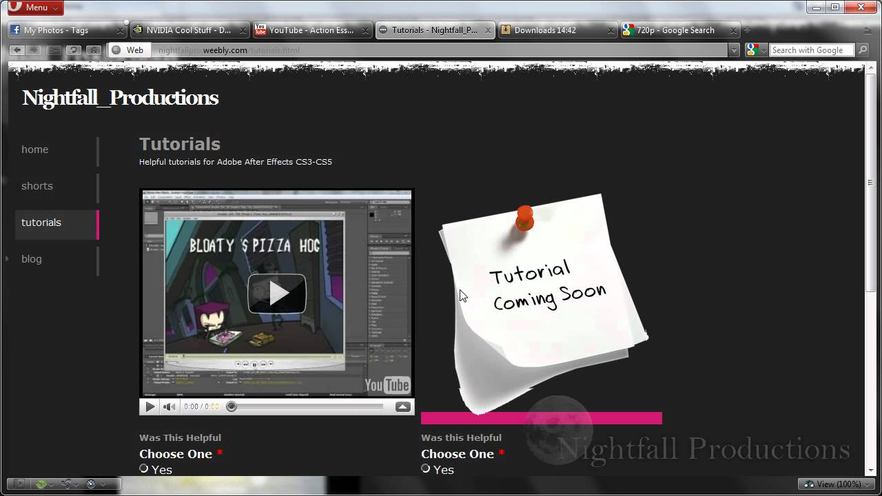 Nightfall Productions Website