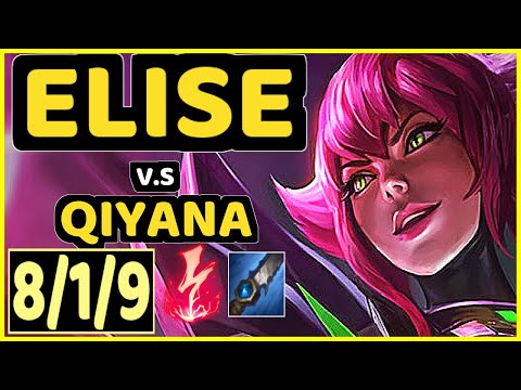 ANDA (ELISE) vs QIYANA - 8/1/9 KDA JUNGLE GAMEPLAY - NA Ranked GRANDMASTER