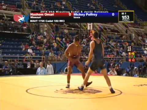 Cadet Freestyle 189 pounds - Hashem Omari vs. Mickey Pelfrey