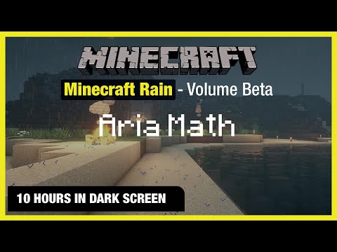 🎧  Minecraft Rain | Aria Math | Minecraft Music | 10 Hours in Dark Screen