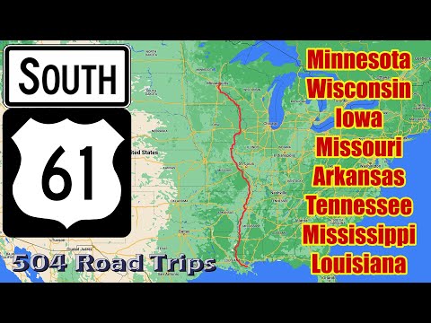 US Highway 61 South - The Whole Thing! 1400 Miles