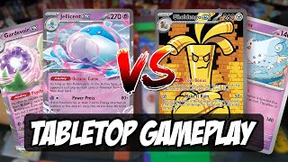 Gardevoir Ex with Jellicent Ex Vs Gholdengo Ex with Togekiss | Pokemon Tabletop Gameplay