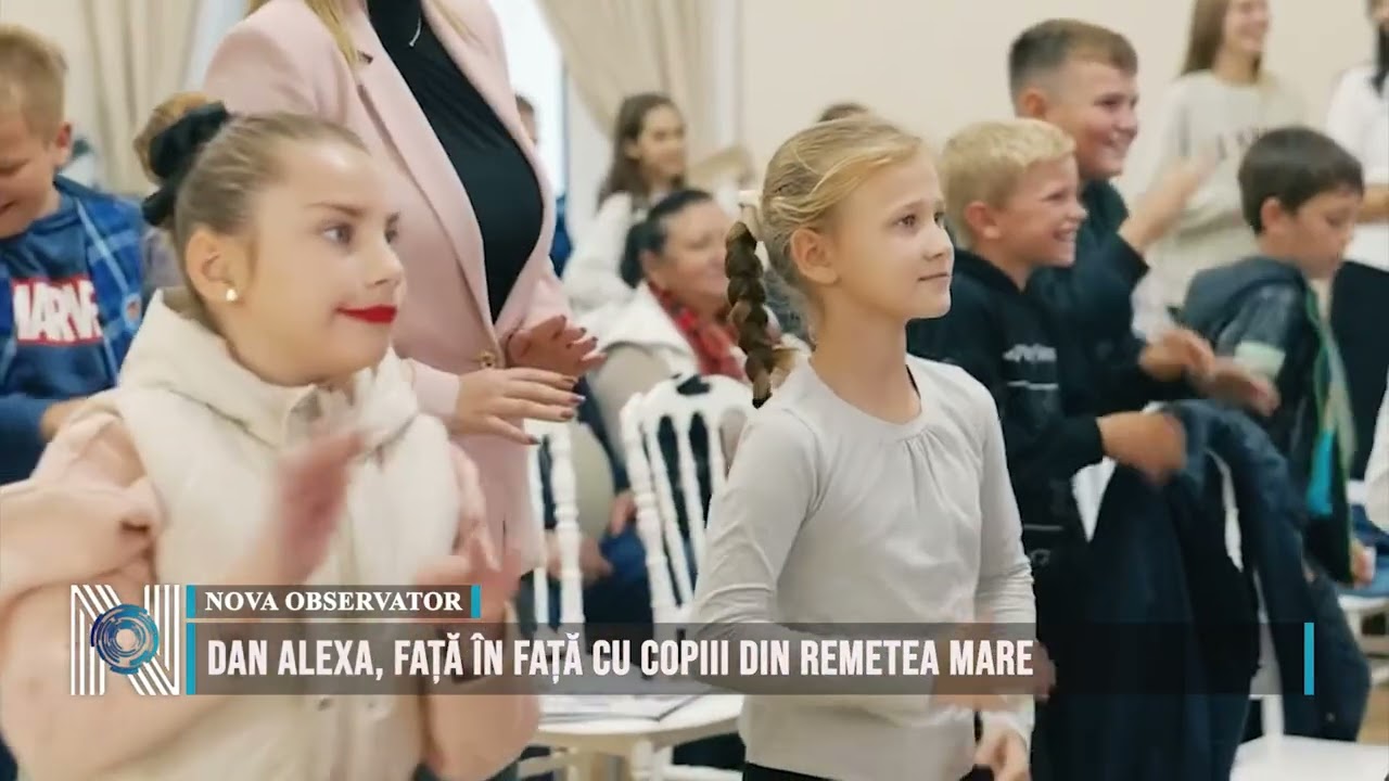 Dan Alexa, față în față cu copiii din Remetea Mare