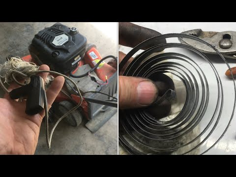 replacing PULL STRING on briggs & stratton lawnmower engine (paracable)