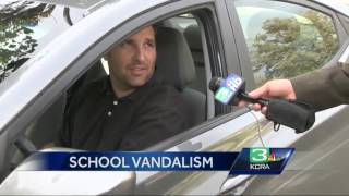Police search for Woodland school vandals