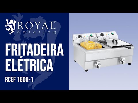 vídeo - Fritadeira elétrica dupla - 2 x 16 l - torneira de drenagem