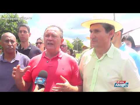 GOVERNADOR CARLOS BRANDÃO EM COMPANHIA DO PREFEITO EDIMAR VAQUEIRO ENTREGA O ESTÁDIO MUNICIPAL.