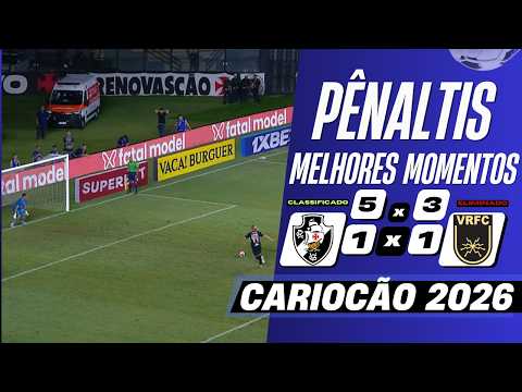 Decisão de Pênaltis! Vasco 1 (5) x (3) 1 Volta Redonda | Melhores Momentos (COMPLETO) Cariocão 2026