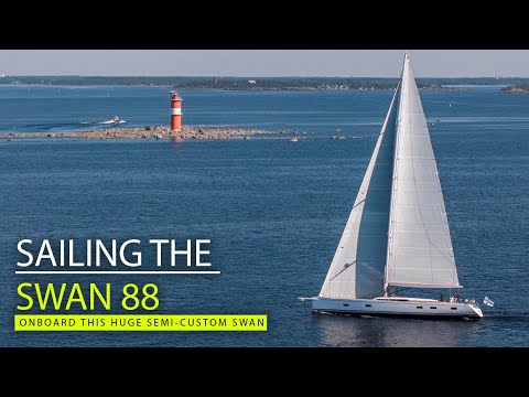 Swan 88 under sail – first trials on Swan's first hybrid boat, the Swan 88 no1 Dreamcatcher