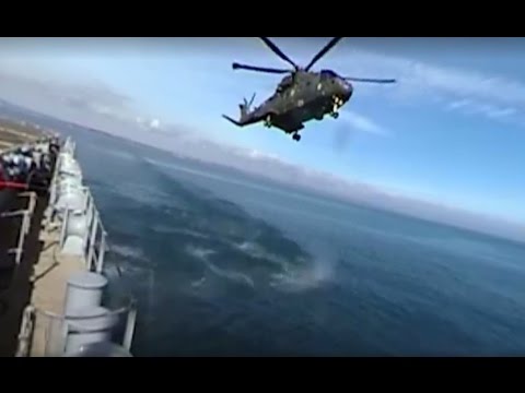 EXCLUSIVE: First Merlins Land On HMS Bulwark (360° Video) | Forces TV