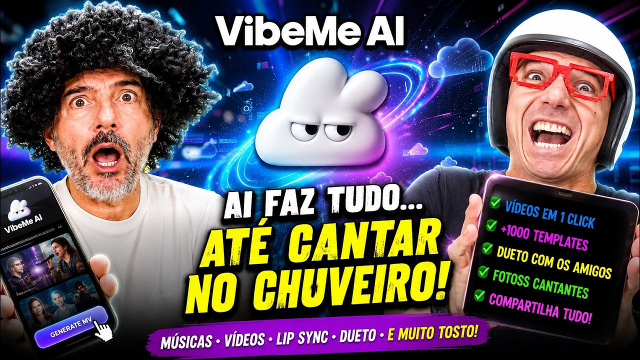 # 🤖 AI FAZ TUDO... ATÉ CANTAR NO CHUVEIRO! 🚿🎤 | Testamos o VibeMe.ai - TESTE GRÁTIS VC TB #vibemeai