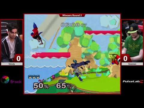 Melee Singles #40 W2   Unruly VS Snwman