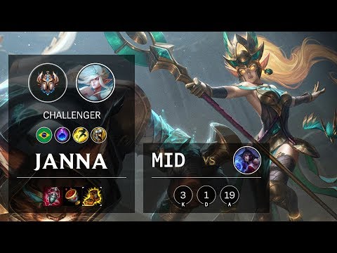Janna Mid vs Ahri - BR Challenger Patch 10.9