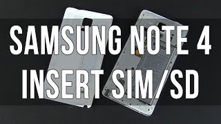 Samsung Galaxy Note 4 - how to insert the SIM and microSD cards
