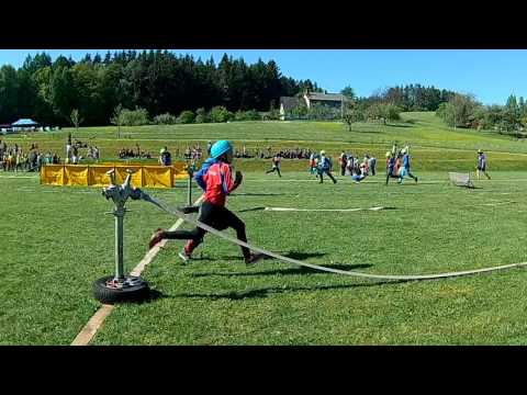 Okresní kolo hry Plamen Vrchovina 2017: štafeta dvojic - SDH SLATINY - mladší