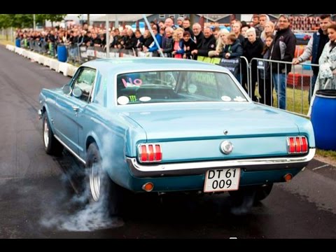 Ford Mustang GT vs Volvo 850 Turbo Wagon - Drag race 2016 Striben-Randers
