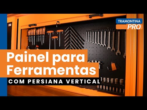 Painel Laranja com Persiana Vertical 83 Ferramentas Tramontina PRO-44953017 - Video