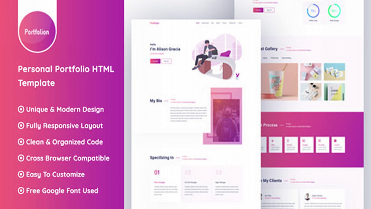Portfolion - Personal Portfolio Website HTML Template | Themeforest Website Templates and Themes