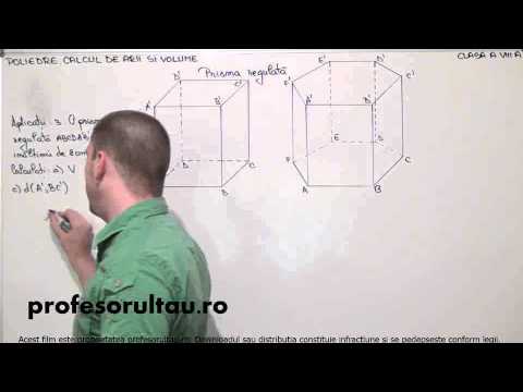 17   cls 8   Poliedre Calcul de arii si volume   prisma regulata   exercitii   partea 3