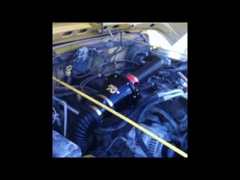 Jeep Wrangler with a custom intake Snorkel system.