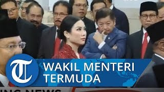 VIDEO: Resmi Temani Wishnutama di Kemenparekraf, Ini Penampilan Angela Tanoesoedibjo saat Pelantikan