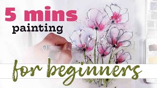 🌸 SPLASH your BLANK page and PAINT pretty Flowers 🌸