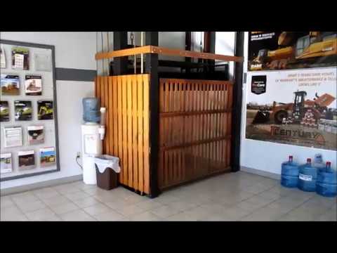 AMAZING 1915 Otis Pull the Rope Freight Elevator at Century Equipment in Cedar City, UT