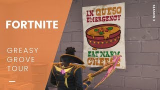 Fortnite Season X Greasy Grove Tour [NO COMMENTARY]