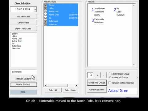 Mikkel's Group Machine - create groups from names or pick at random