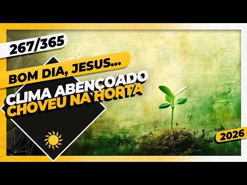 CLIMA ABENÇOADO: CHOVEU NA HORTA – Bom dia, Jesus! 267/365 (2026)