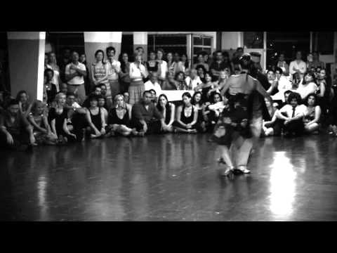  Marisol Morales  and  Alejandro Larenas  are  dancing  to  a  vals  at  Rosario Tango Festival  in  2015