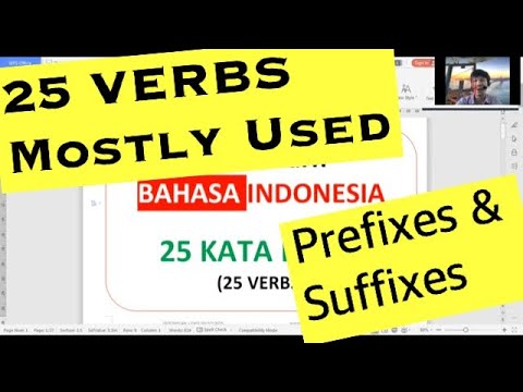 25 VERBS + PRONUNCIATION || Indonesian language || prefix & suffix