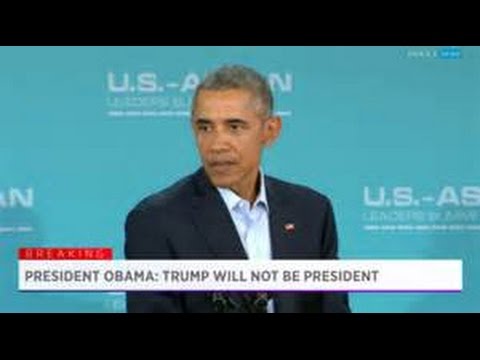 Donald Trump responds to Obama remark Trump will not be President Breaking News February 17 2016 Video
